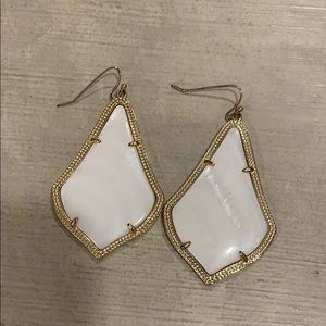 Kendra Scott Alex white mother of pearl earrings